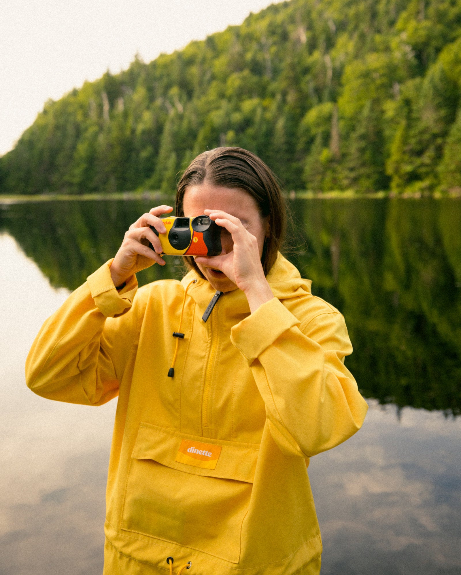 Anorak pull-over jaune